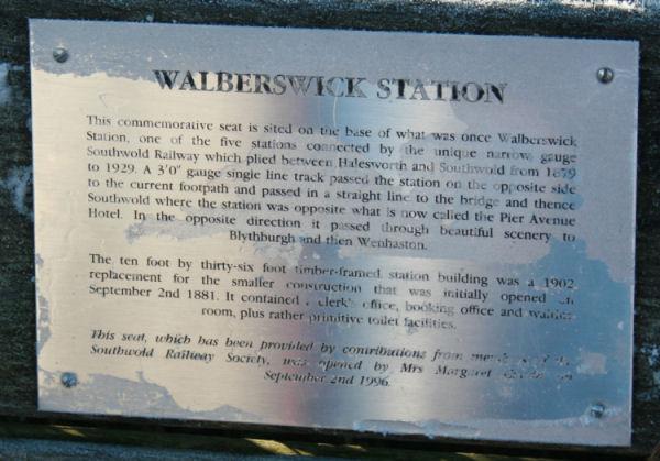 Commerative plaque on seat